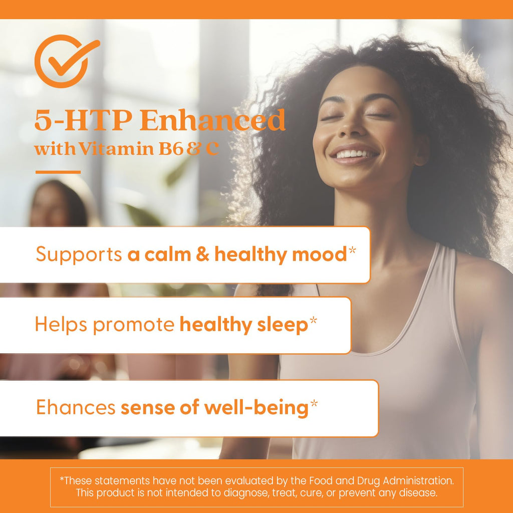 Doctors Best 5-HTP Enhanced with Vitamins B6 & C - Vegan 5 HTP Supplement for Women & Men, Supports Mental & Emotional Well-Being for Adults, Non-GMO, Gluten Free, Soy Free - 120 Veg Caps