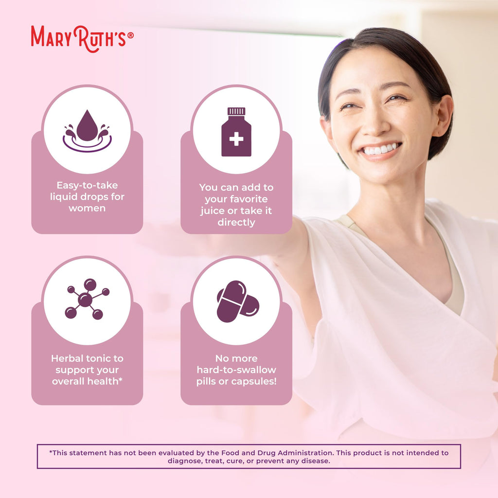 MARYRUTH'S Organic Women's Wellness & Menstrual Support Liquid Drops, 1 oz