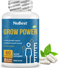NuBest Grow Power - Calcium Supplement, Magnesium Supplement with Vitamin D3, B6, Zinc, Phosphorus and Multivitamin for Strong Bones, Overall Health for Age 10+ | 60 Capsules | 1 Month Supply