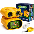 OAEBLLE 2-in-1 Kids Microscope and Telescope, 1000X Handheld Digital Microscope for Kids, 2.0" Screen, 8 LEDs, 10X Pocket Telescope for Outdoor, 1080P Camera STEM Toys Gift for Boys Girls 4-12, Yellow