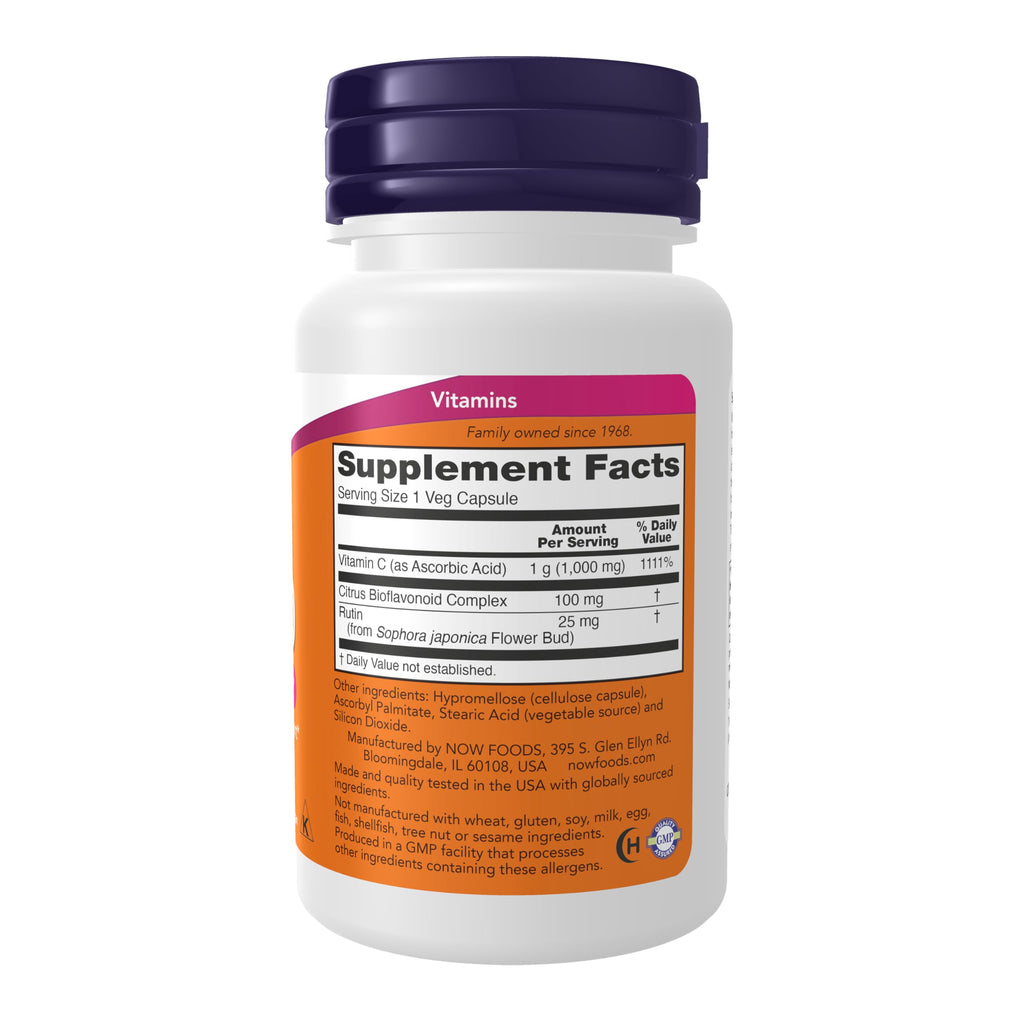 Now Supplements, Vitamin C-1,000 with Rose Hips & Bioflavonoids, 30 Tablets