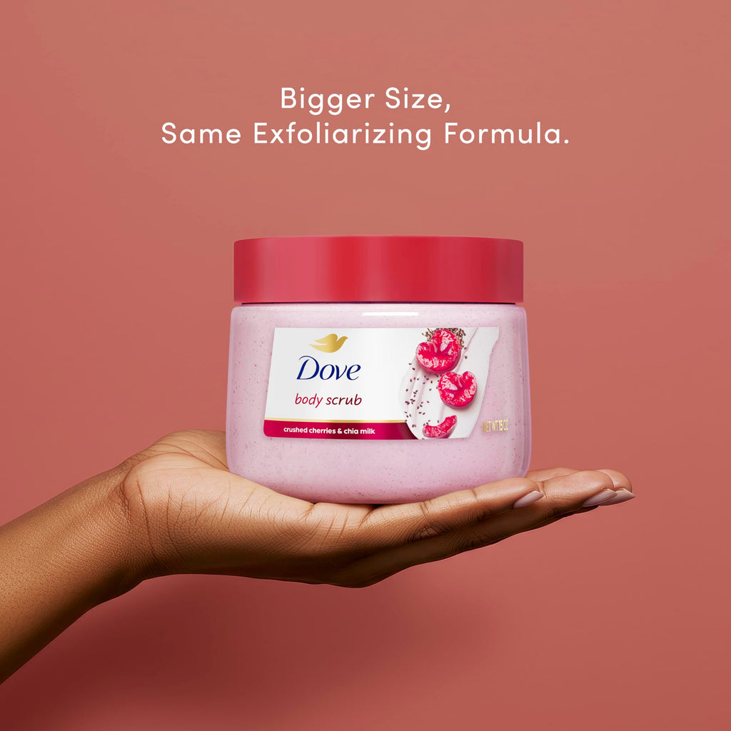 Dove Body Scrub Cherry & Chia Milk, 15 oz