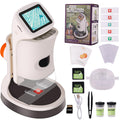 Microscope for Kids,1000X Magnification.Digital Microscope with 1080p 2" HD Screen,Photo & Video Recording,USB Rechargeable.Microscope for Kids 8-12