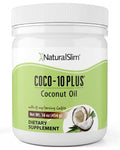 NaturalSlim Coconut Oil with CoQ10 - MCT Oil Organic Coconut Oil for Baking, Mixing with Shake, Smoothies, Coffee, or Ingest Directly - Boost Energy, Metabolism and Immune System Fresh Flavor