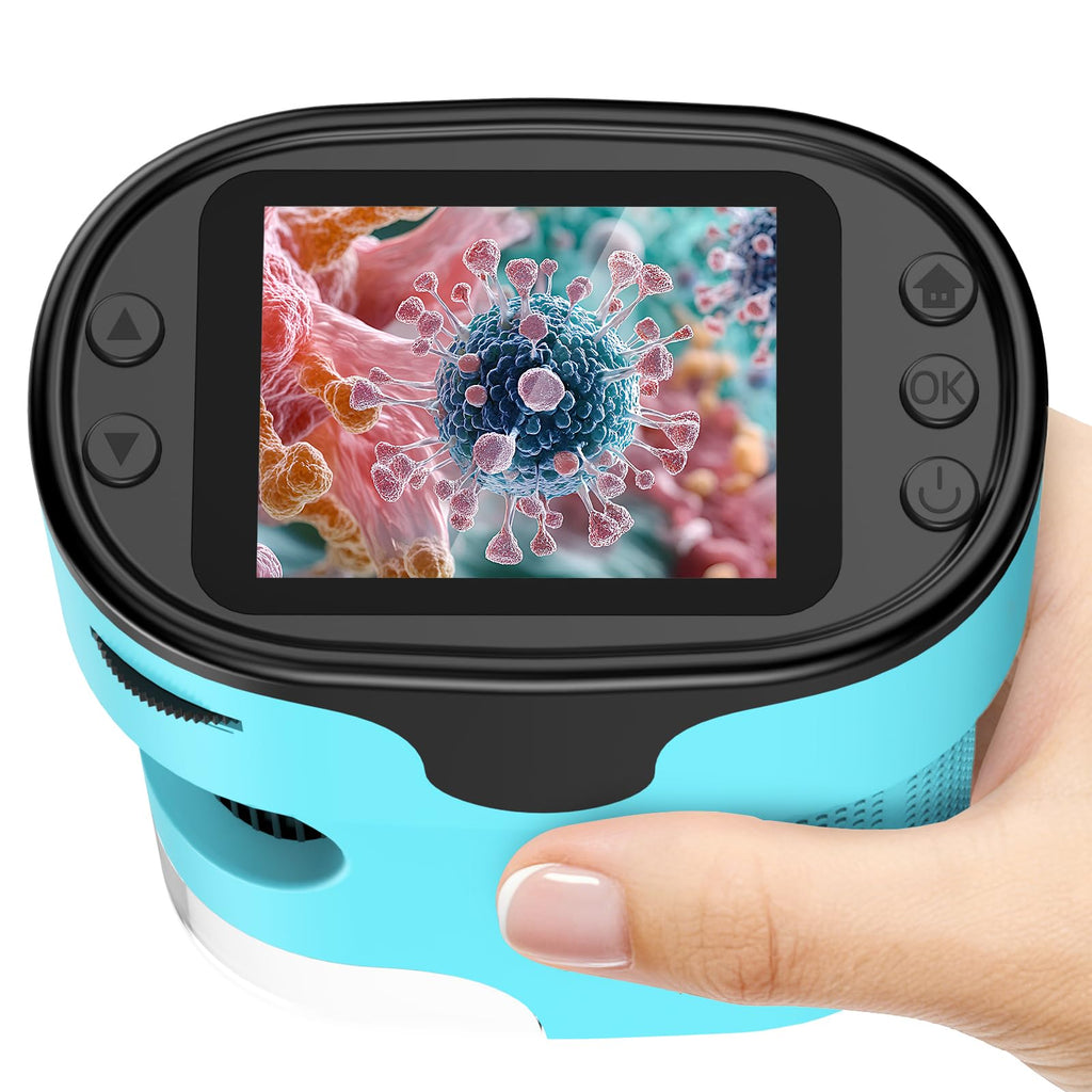 Kids Digital Handheld Microscope with Screen: Science Toy Gifts, Ages 4-12