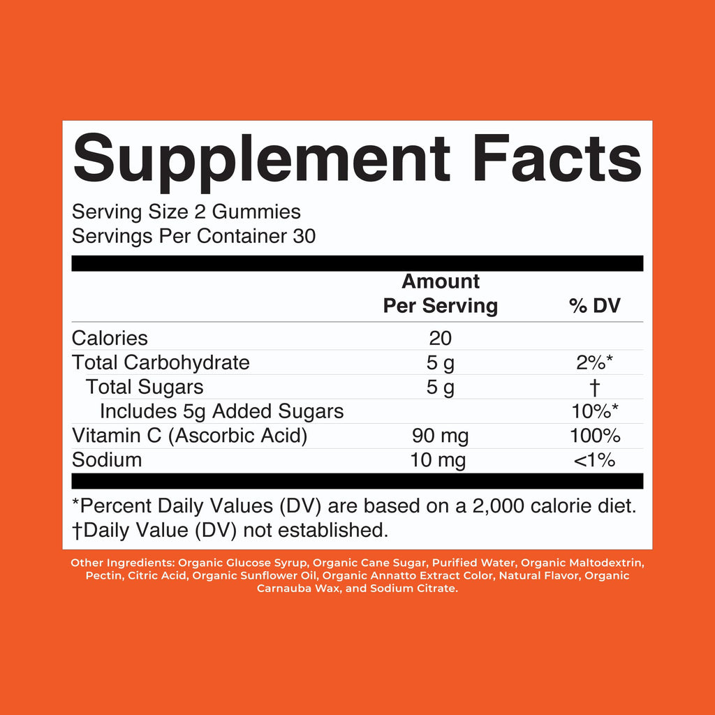 MARYRUTH'S Kids Vitamin C Gummies, 60 Servings, Immune Support Supplement