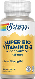 SOLARAY Super Bio Vitamin D3 5000 IU, 120 Softgels