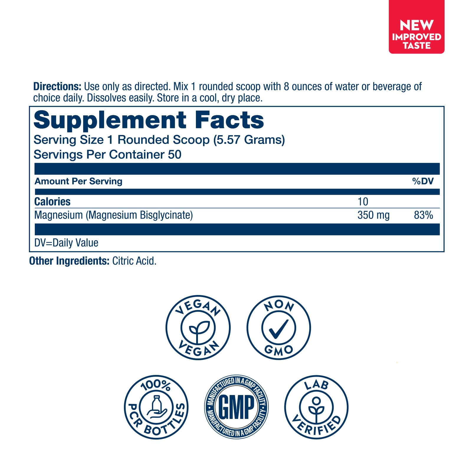 SOLARAY Magnesium Glycinate Powder 350 mg, 9.8 oz