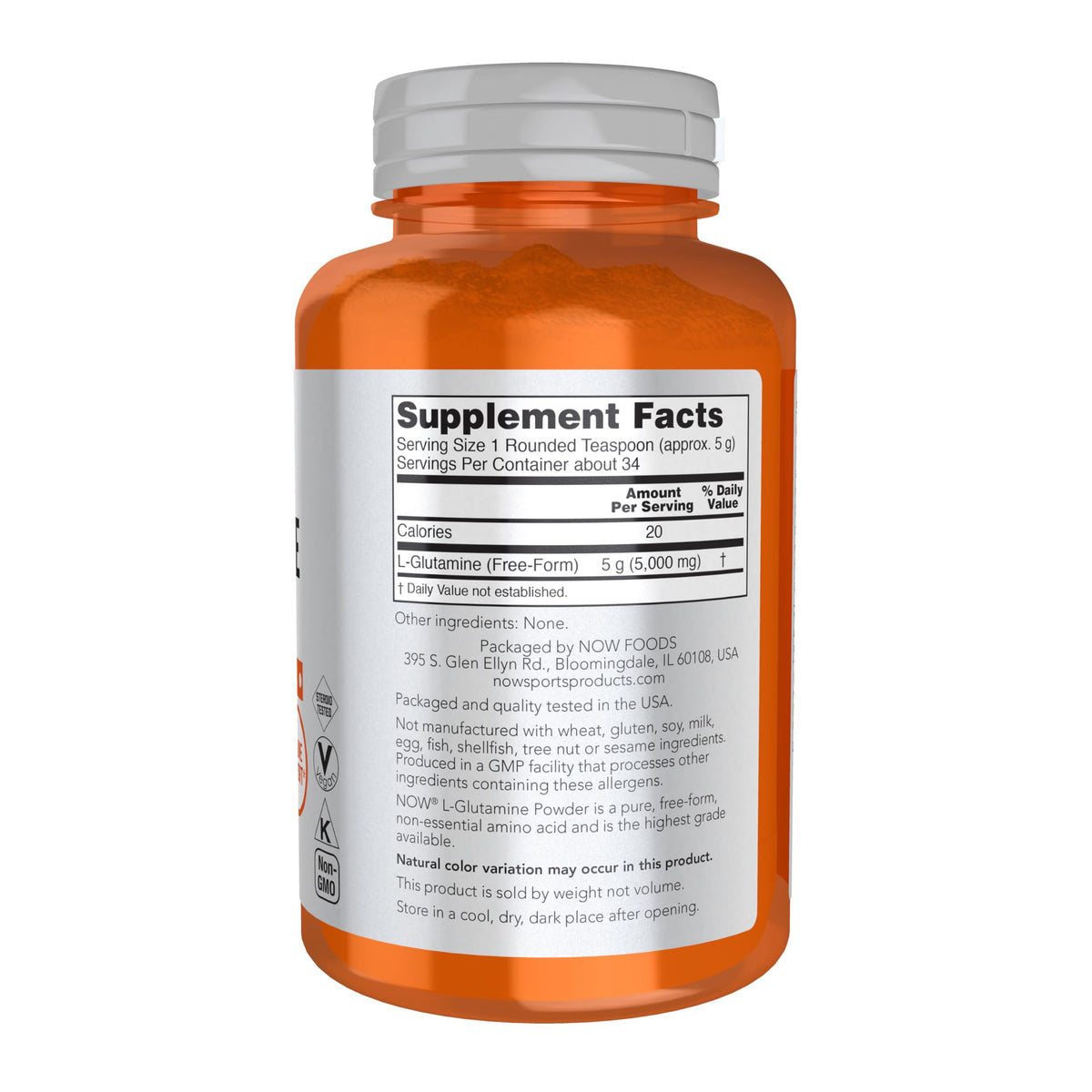 NOW Sports, L-Glutamine Powder, Amino Acid, 6 oz