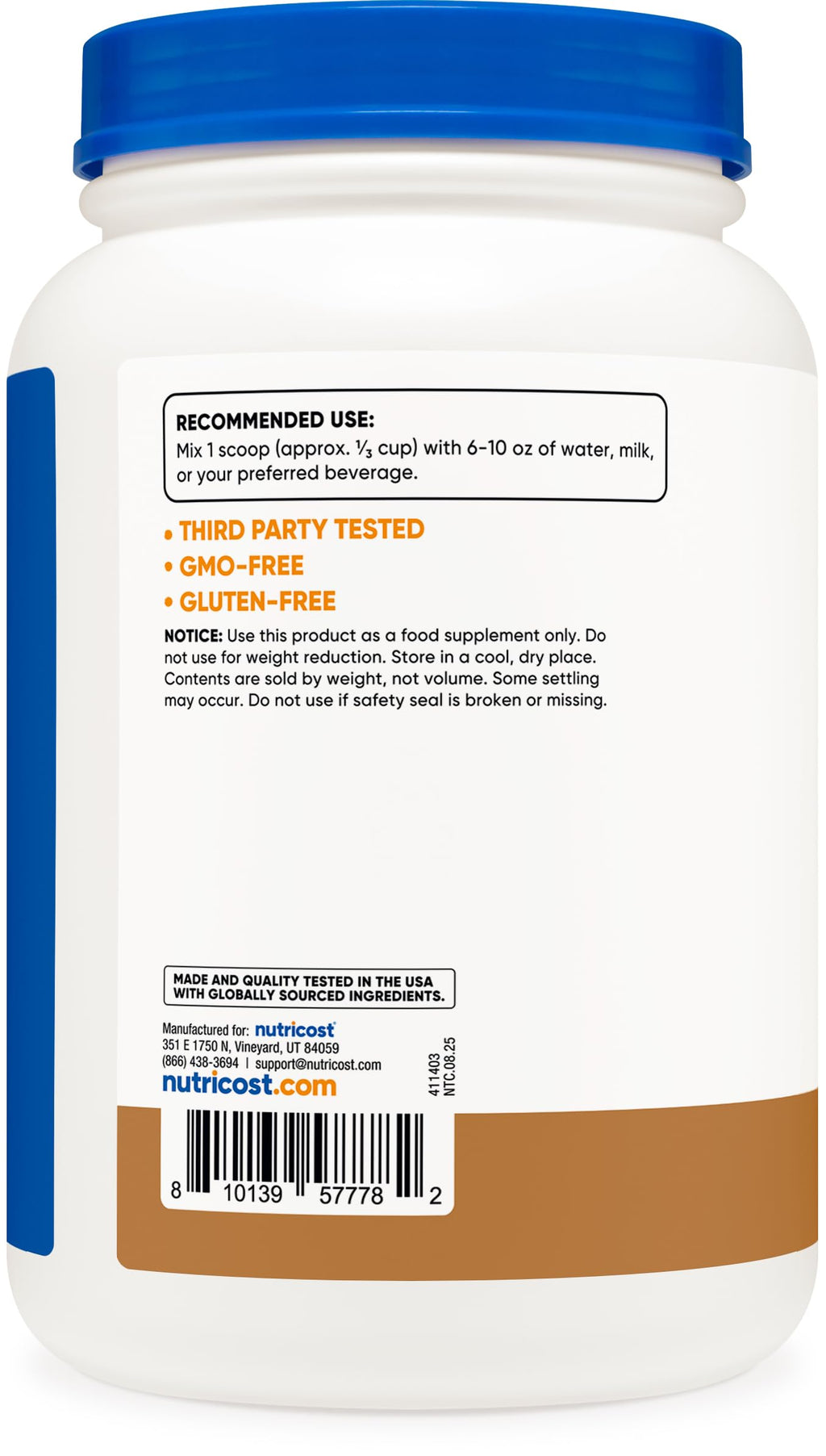 Nutricost Whey Protein Concentrate Powder (S'Mores) 2LBS - 25g of Protein, GMO-Free, Gluten-Free