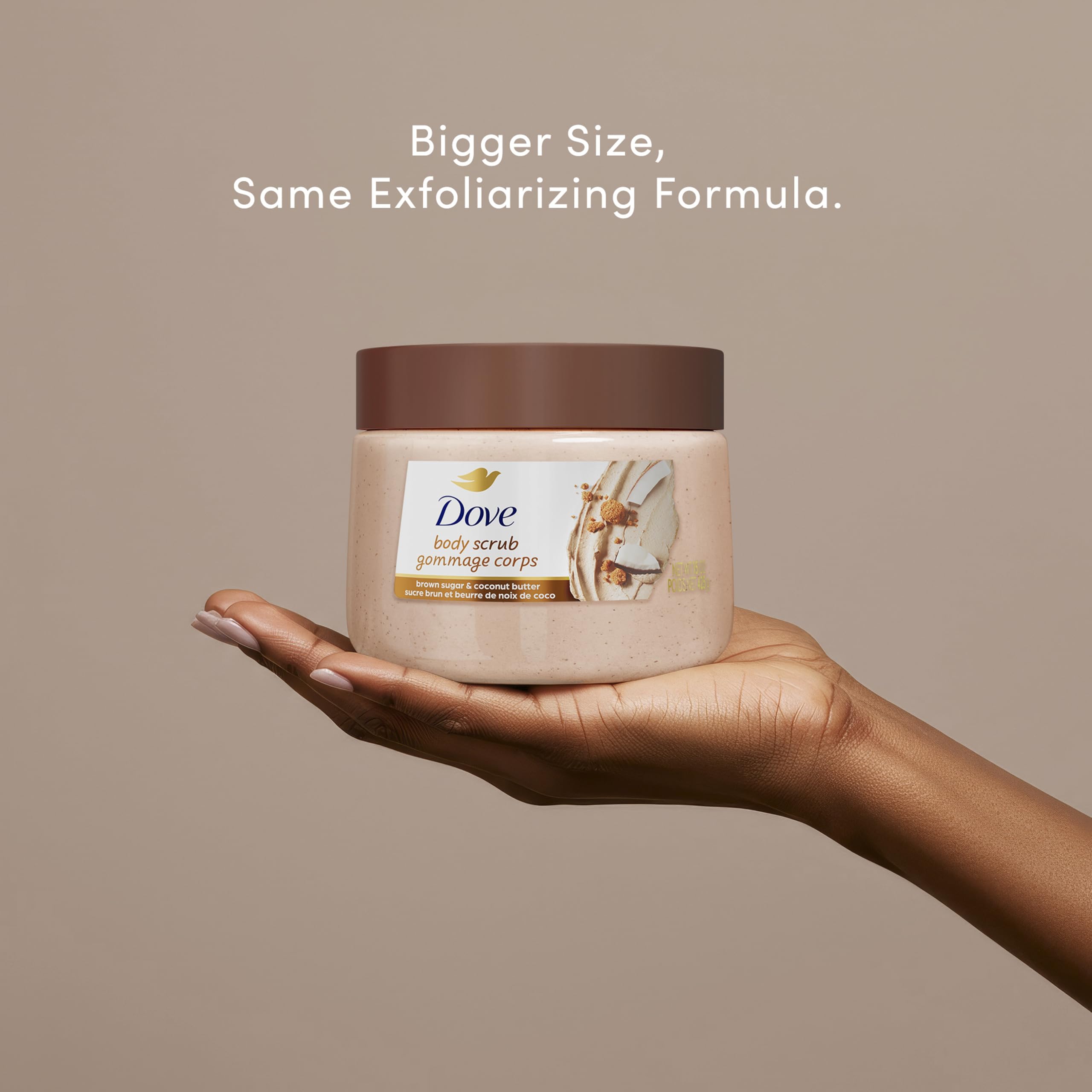Dove Body Scrub Brown Sugar & Coconut Butter, 15 oz
