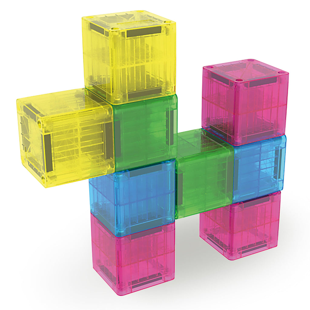 MAGNA-TILES microMAGS Cubes 9-Piece Magnetic Construction Set, The Original Magnetic Building Brand