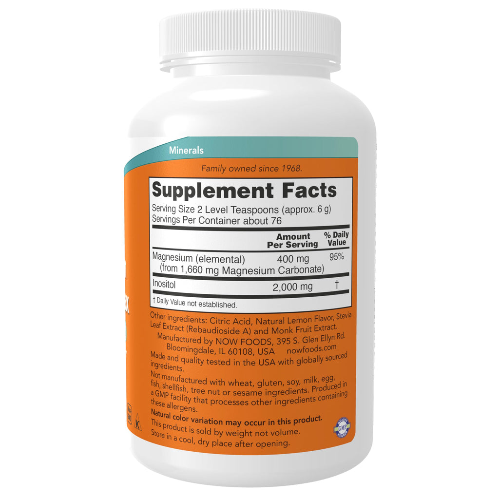 NOW Supplements, Fizzy Lemonade Flavor, 16-oz