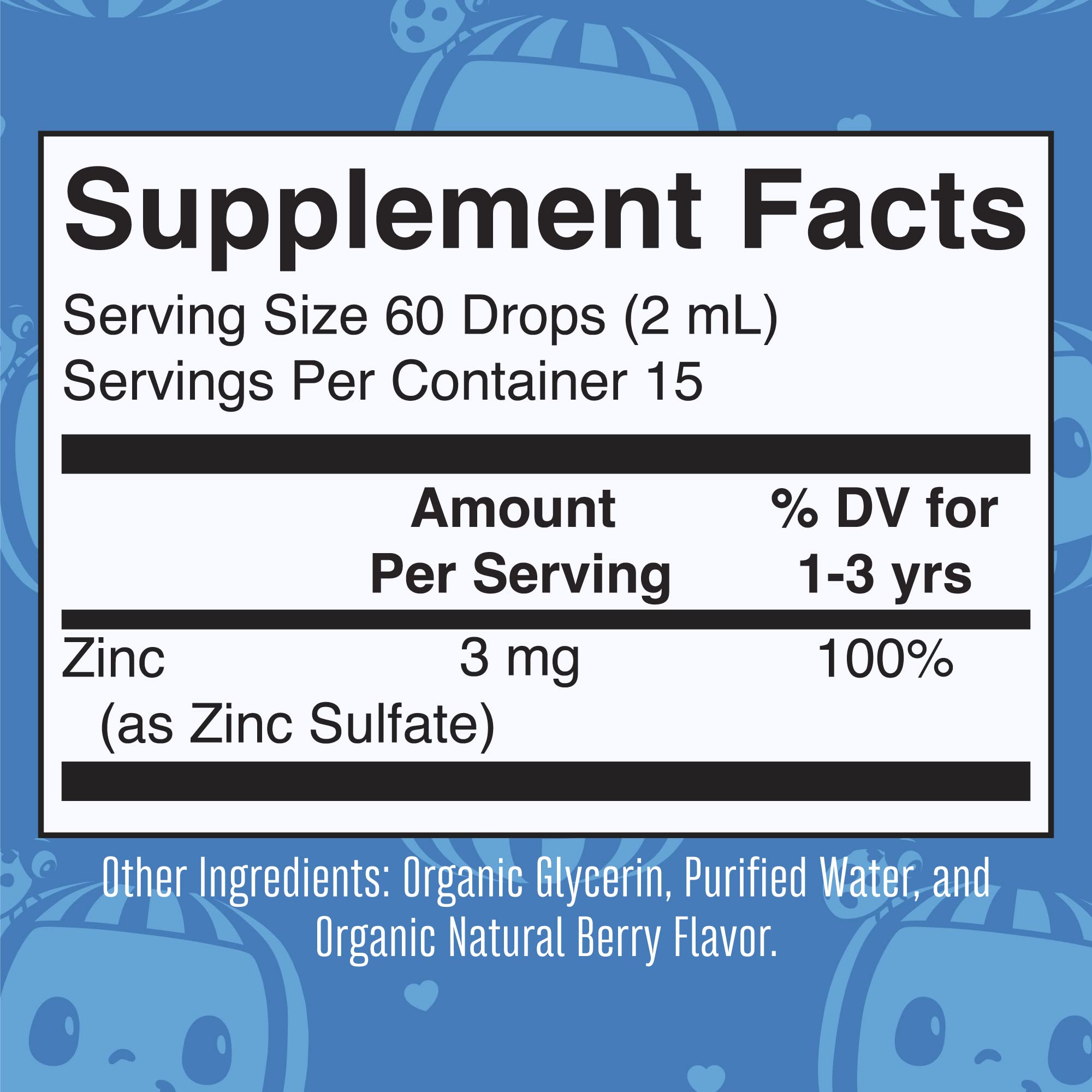 MaryRuth's Cocomelon Toddler Liquid Zinc, Sugar Free, Vegan, 1 Fl Oz