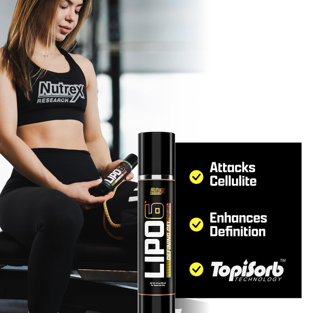 Nutrex Research Lipo-6 Defining Gel & L-Carnitine 3000 Orange Mango | Stimulant-Free Workout Support | Fast-Absorbing Topical Gel + Liquid L-Carnitine