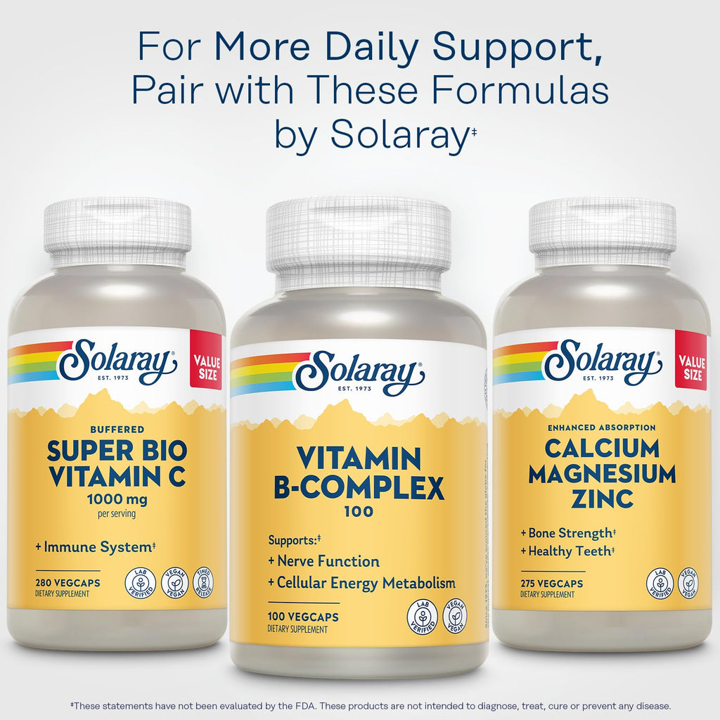 SOLARAY Vitamin B Complex 100 mg, 100 VegCaps (100 Count (Pack of 1))