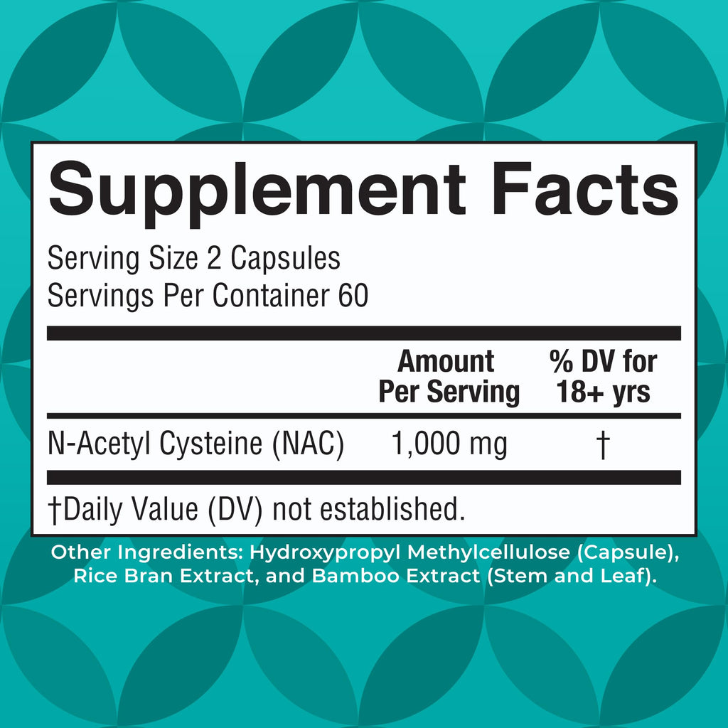 MARYRUTH'S NAC Supplement N-Acetyl Cysteine Capsules, Glutathione Precursor