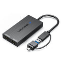 WAVLINK USB 3.0 & USB C to Dual HDMI Adapter 4K@60Hz for Dual Monitor, DisplayLink USB C HDMI Adapter for Apple Mac M1-M5/Macbook Neo, Windows 10/11, ChromeOS (No Linux/iPad/iOS/HDCP), Driver Required