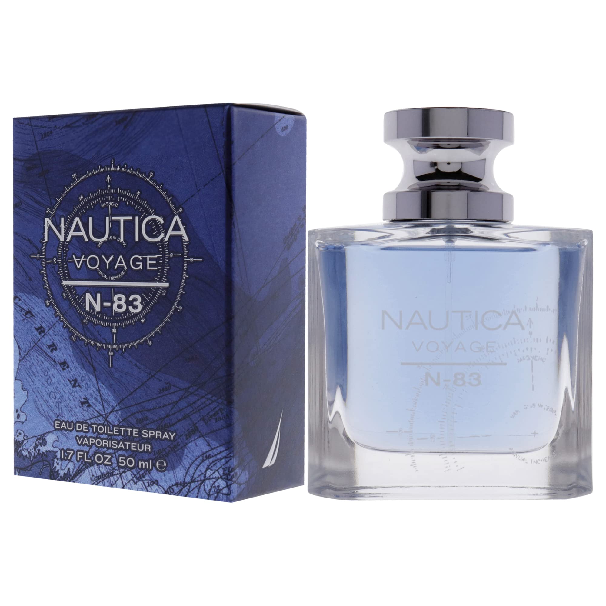 Nautica N-83 Voyage Eau de Toilette for Men, 1.7 oz., Nautica's Classic Men's Scent, Water & Sailing Inspired Fragrance, Great Gift