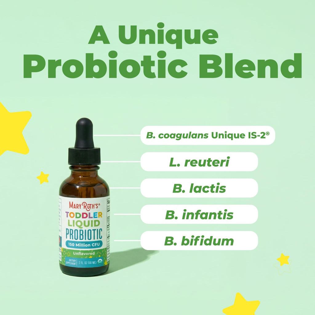 MaryRuth's Organic Toddler Probiotic Liquid Drops, Sugar Free, Ages 1-3
