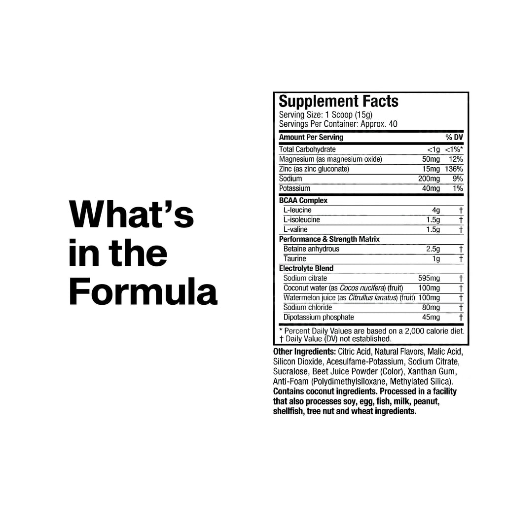 MuscleTech | BCAA Amino Acids + Electrolyte Powder | 7g of BCAAs + Electrolytes Support | Build Lean Muscle & Boost Endurance | Strawberry Watermelon | 593 grams | 40 servings