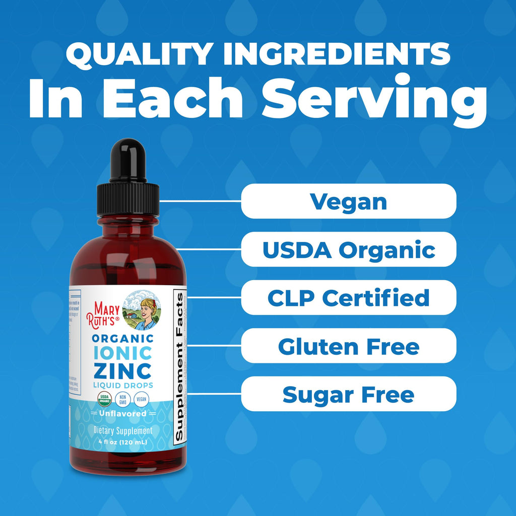 MaryRuth's Organic Liquid Zinc Supplement, Immune Support, Antioxidant, 4oz