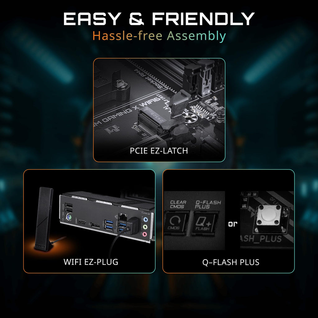 GIGABYTE B550M Gaming X WIFI6 AMD AM4 mATX Motherboard, Supports Ryzen 5000/4000/3000 Series, DDR4, 5+3 Power Phase, 2X M.2, PCIe 4.0, WIFI6, GbE LAN, PCIe EZ-Latch, WiFi EZ-Plug, RGB Fusion