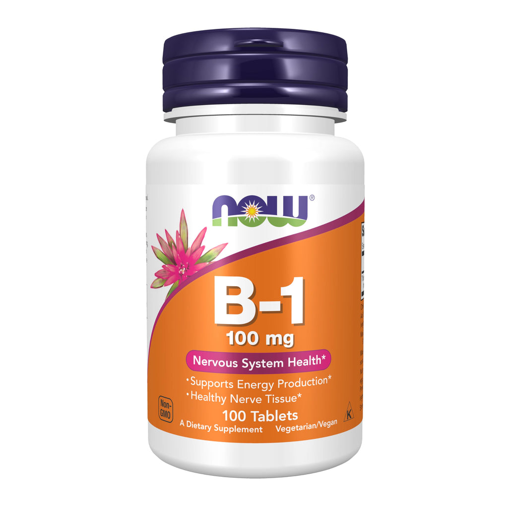 NOW Foods Supplements, Vitamin B-1 100 mg, 100 Tablets