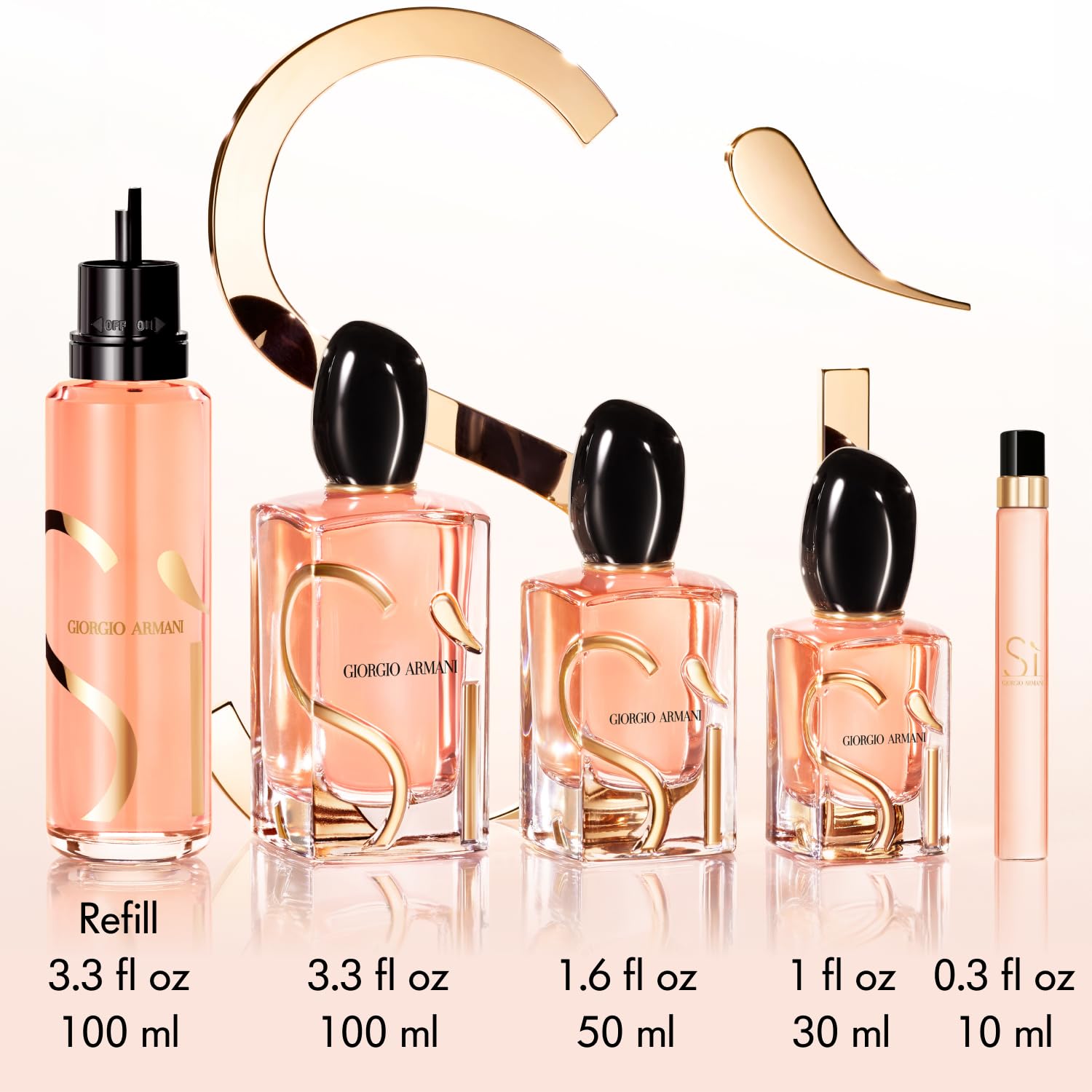 Armani Beauty – Sì Intense – Eau de Parfum – Perfume for Women – Chypre Ambery Fruity Fragrance – Blackcurrant Nectar, Damascena Rose, Black Tea Notes - 1.6 Fl Oz