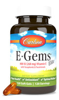 Carlson E-Gems Elite, 400 IU (268 mg), Optimal Wellness, 120 Soft Gels