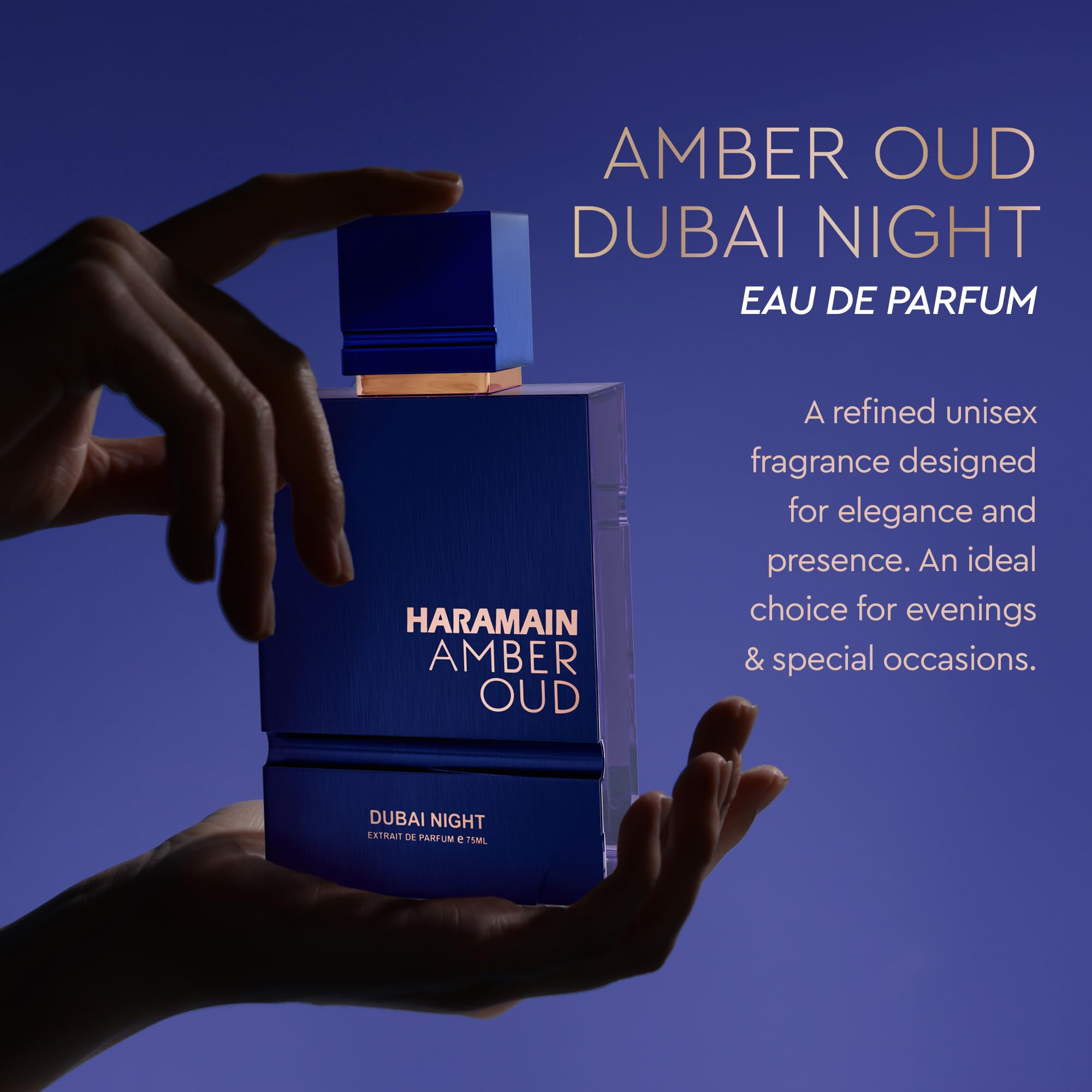 Al Haramain Amber Oud Eau de Parfum 75ml + ATOMIZER – Dubai Night – Unisex Ladies & Mens Cologne – Men/Women's Cologne Spray – Perfume for Men & Women: Amber, Bergamot, Vanilla, White Musk (2.53 oz)