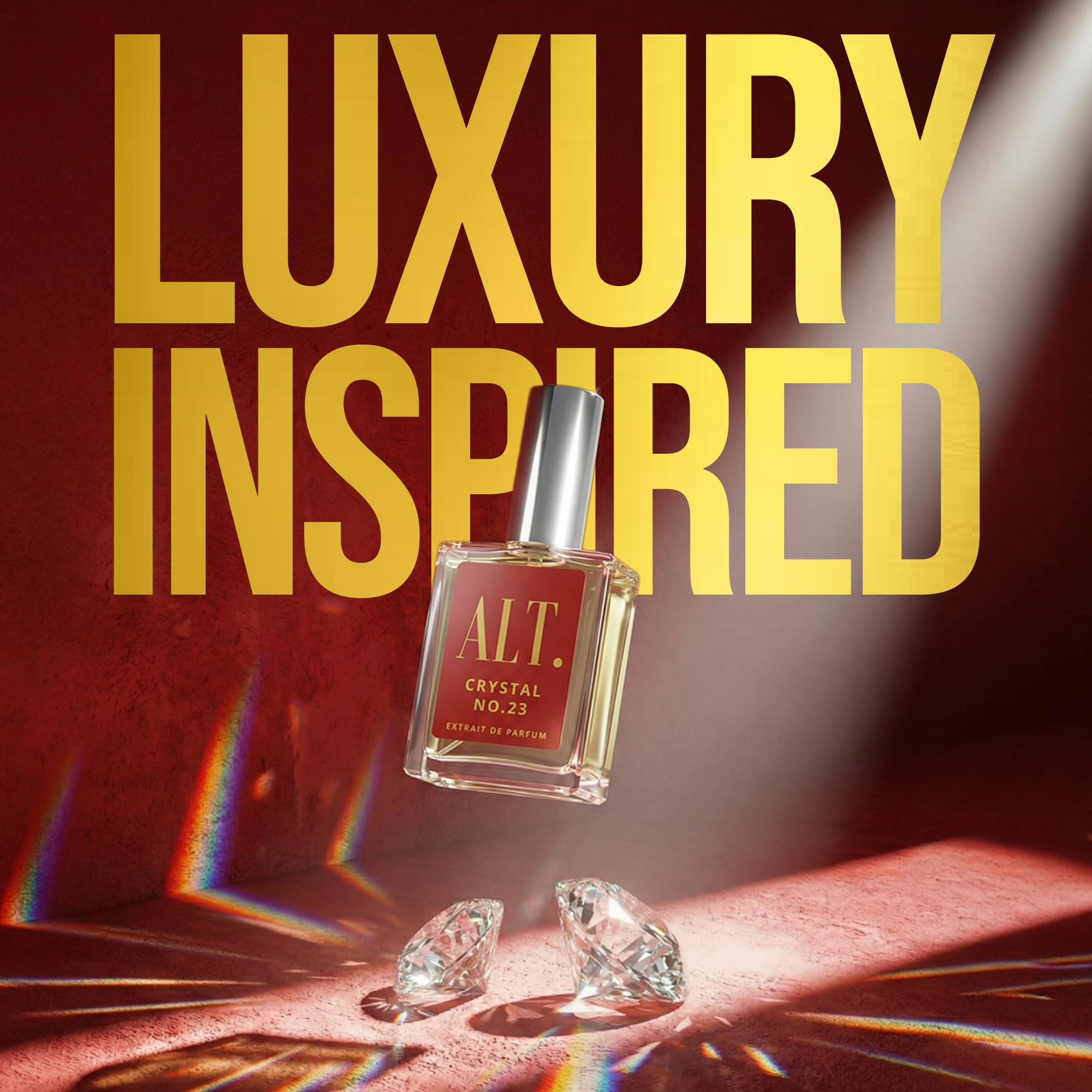 ALT. FRAGRANCES Crystal No. 23 – Inspired by Bac. Roug. 540, Unisex Perfume, Extrait de Parfum, Long Lasting Perfume for Men & Women with Jasmine, Amberwood & Cedar Notes, 60ml