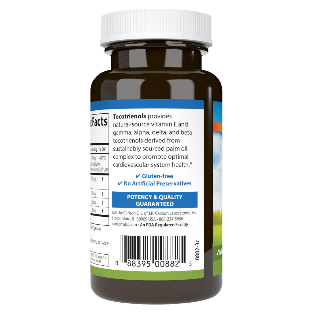 Carlson Tocotrienols, 40 mg, with Natural-Source Vitamin E, 180 Softgels