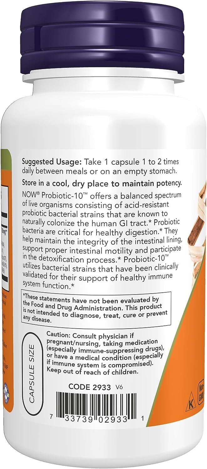 Now Foods Probiotic-10 25 Billion, 100 Count (Pack of 2)