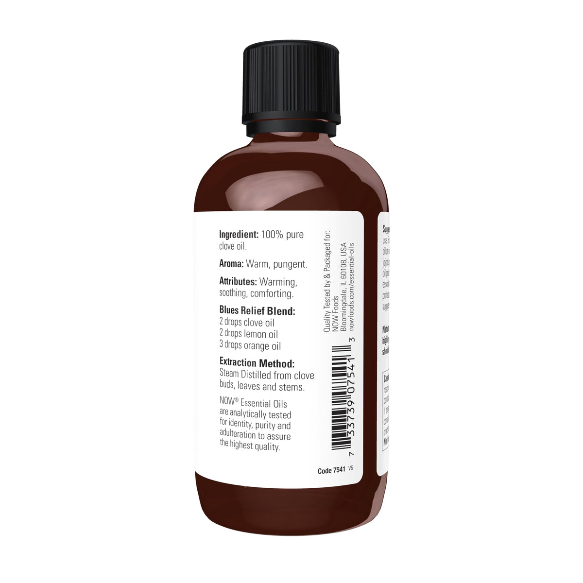 NOW Essential Oils, Clove Oil, Balancing Aromatherapy Scent, Steam Distilled, 100% Pure, Vegan, Child Resistant Cap, 4-Ounce