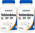 Nutricost Yohimbine HCl 5mg, 240 Capsules - Gluten Free, Non-GMO (Pack of 2)