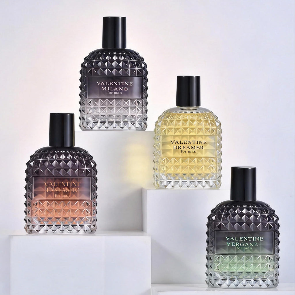 A CENTER Valentine Cologne 4pcs/50ml*4 Eau de Parfum Set for Men Floral&Woody Fragrance Combo Men's Gift Box