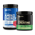 Optimum Nutrition Amino Energy - Pre Workout with Green Tea, BCAA, Amino Acids & Micronized Creatine Monohydrate Powder, Unflavored, Keto Friendly, 60 Serving