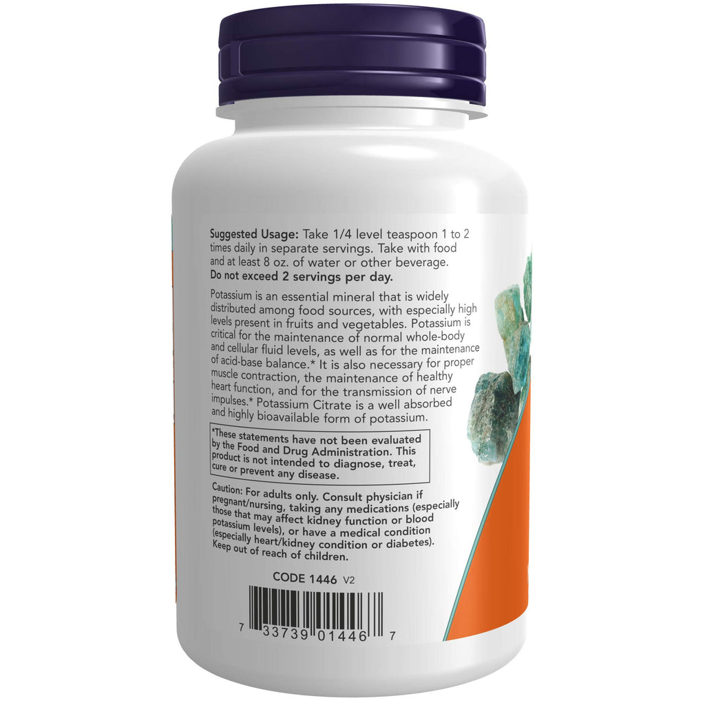 NOW Supplements, Potassium Citrate Powder, Essential Mineral, 12-Ounce (Pack of 2)