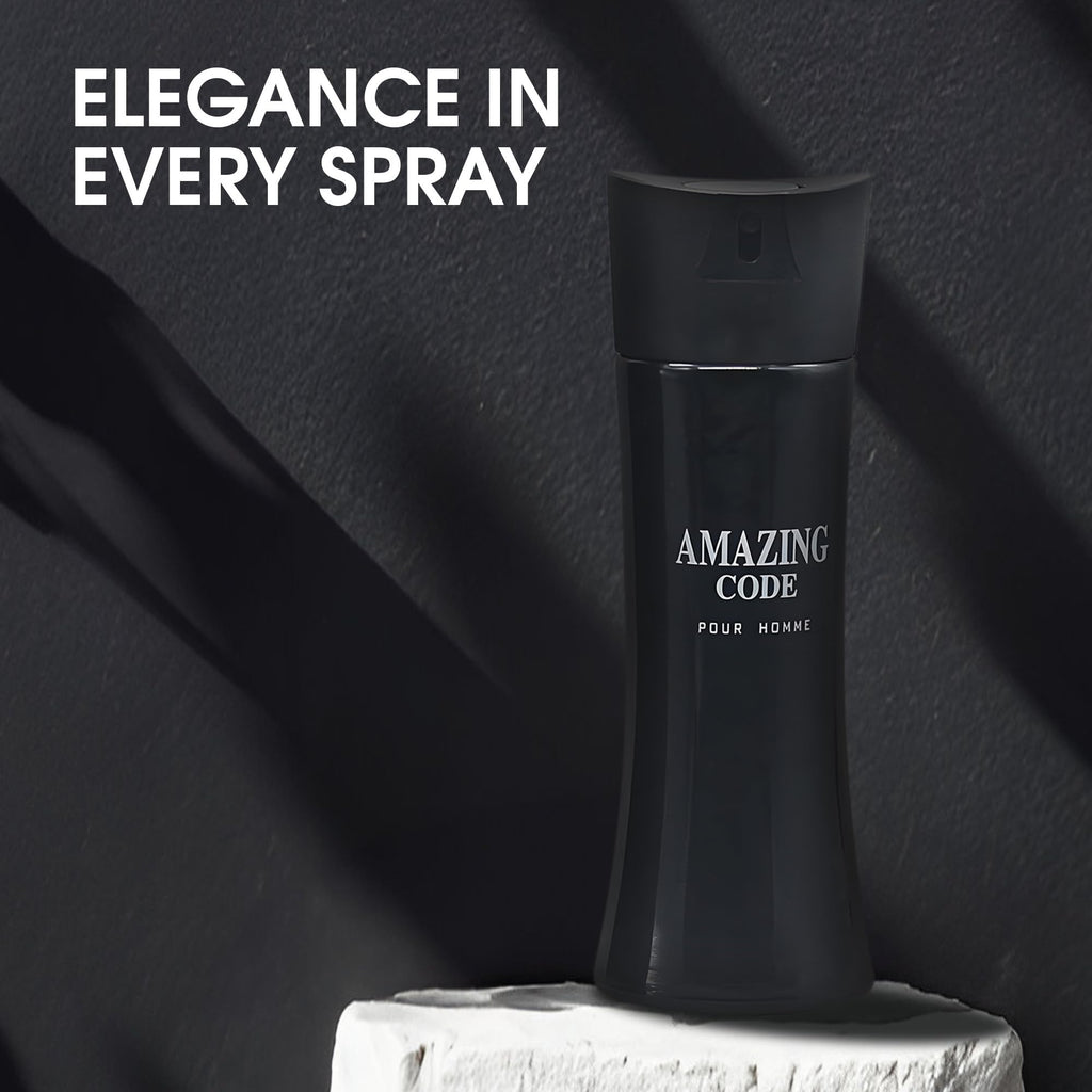 AFLUXE Men's Cologne Amazing Code Combo Eau De Toilette for Men-Fresh, Romantic Scent Perfume for Men 3.4 Fl Oz Each Natural Spray For All Skin Daily Used
