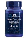 Life Extension Super Omega-3 EPA/DHA Fish Oil, Sesame Lignans & Olive Extract – Heart Health, Brain Health, Inflammation Health Support, Cholesterol Health Support, Gluten-Free, Non-GMO, 60 Softgels
