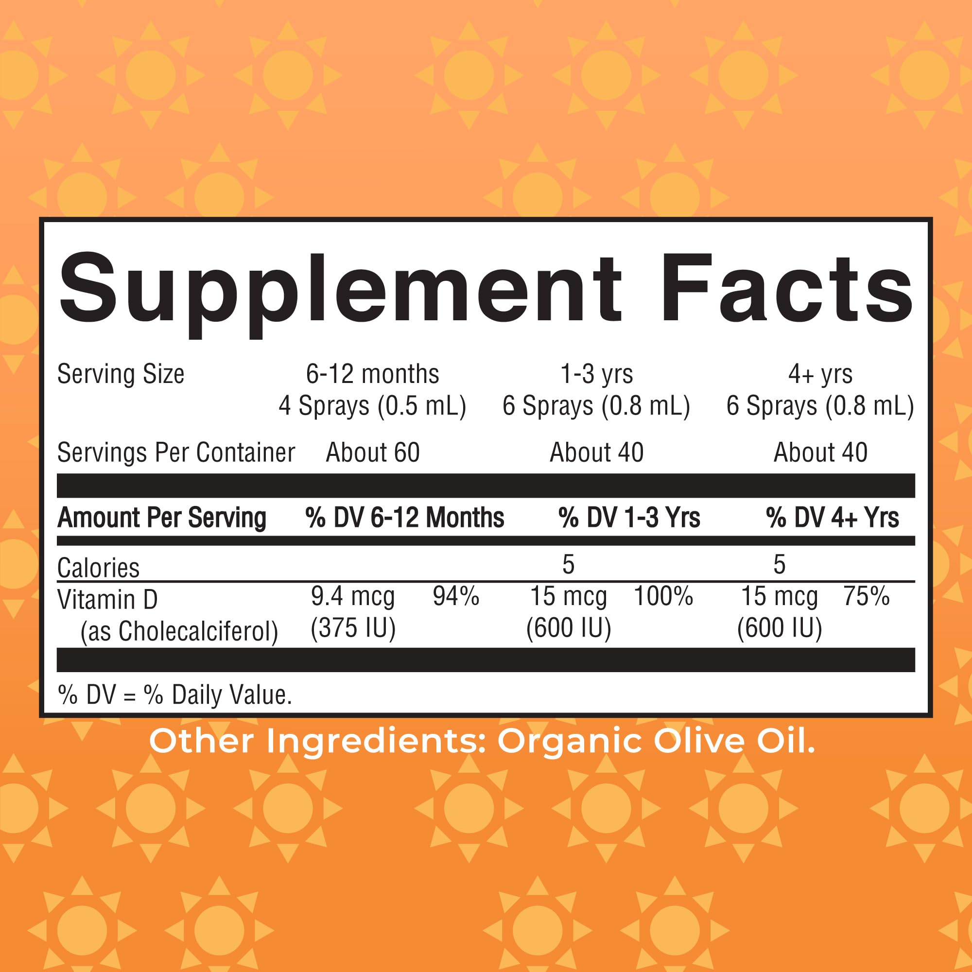 MaryRuth Organic Vitamin D Drops Spray, Adult & Kids Vitamin D, 30 Servings