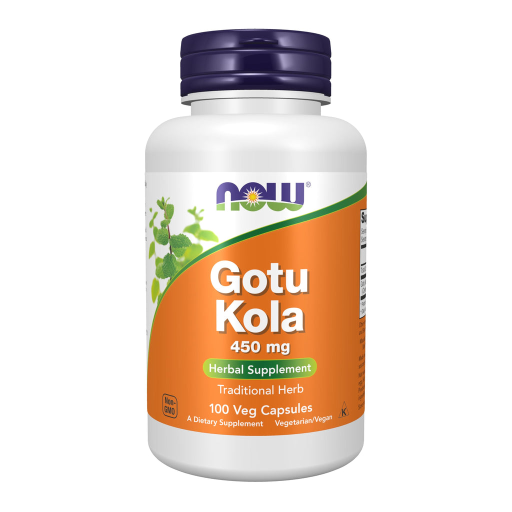 NOW Supplements, Gotu Kola 450 mg, Herbal Supplement, 100 Veg Caps