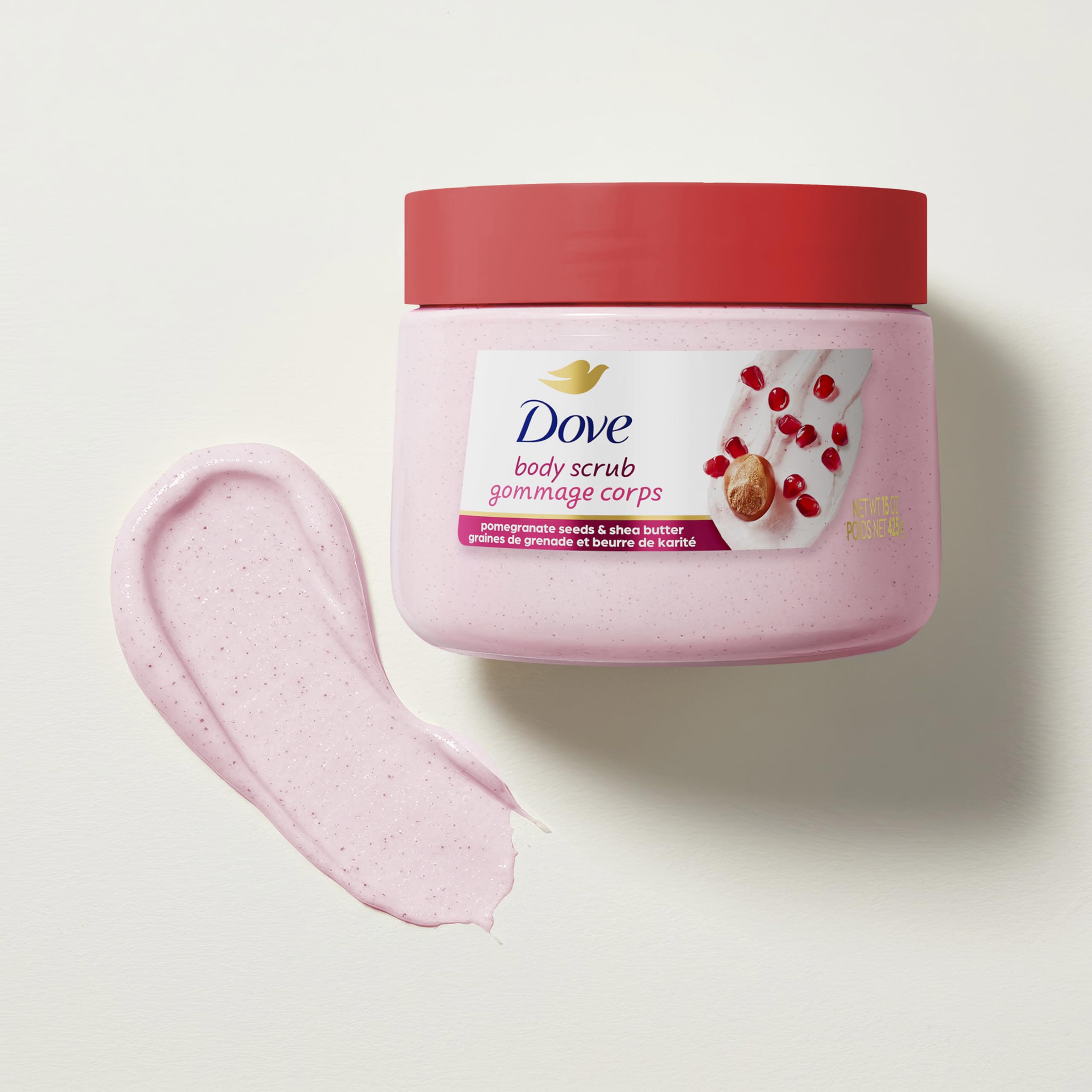 Dove Body Scrub Pomegranate & Shea Butter, 15 oz