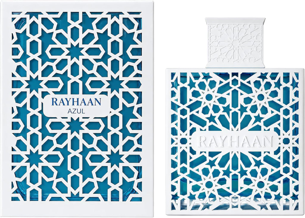Rayhaan Azul – Citrus, Fresh, Aquatic, Woody – Eau de Parfum Spray Long-Lasting Fragrance for Unisex, 3.4 Ounce / 100 ml