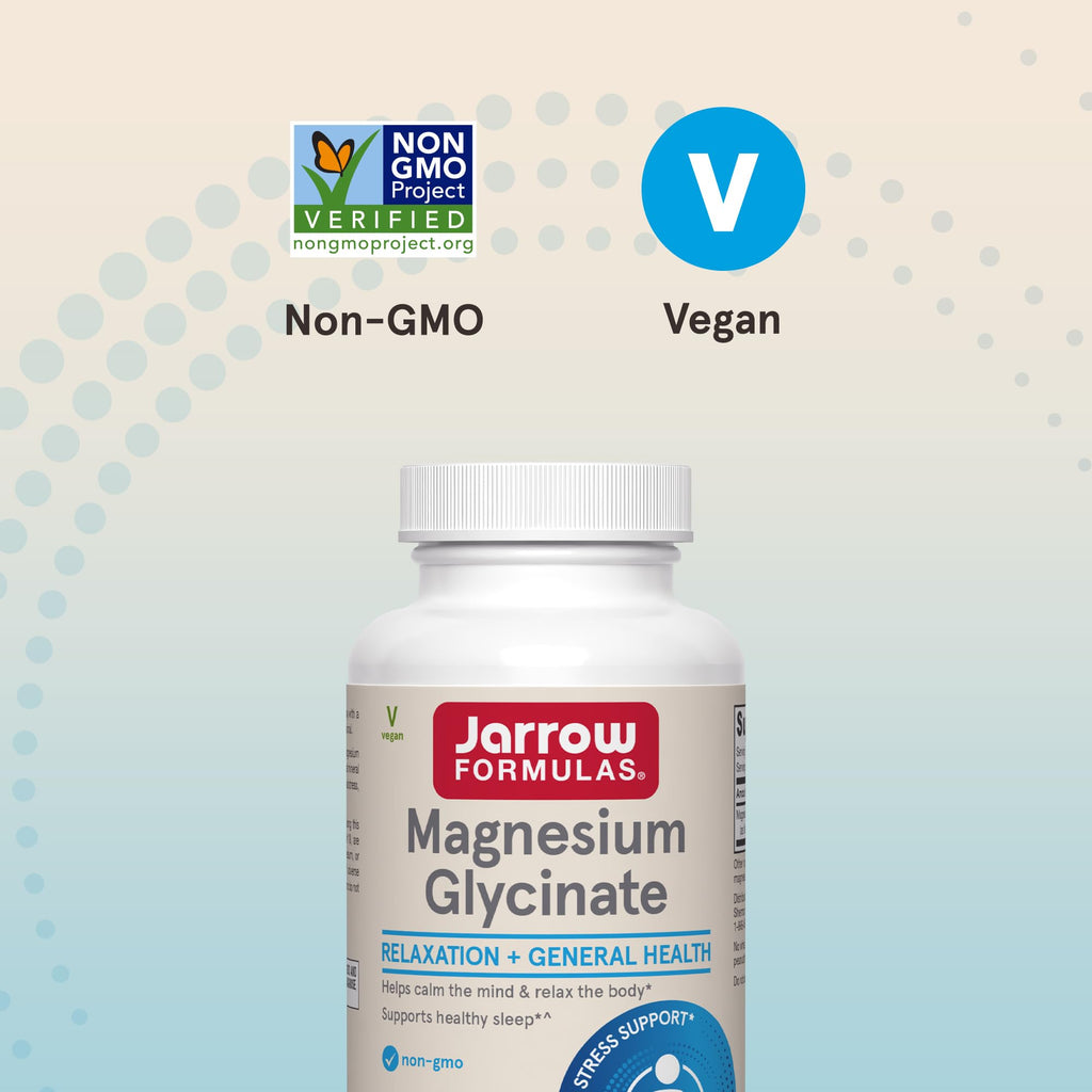 Jarrow Formulas Magnesium Glycinate Veggie Capsules - 360 mg Magnesium per Serving,Supports Relaxation and Healthy Sleep,30 Day Supply,90 Count (Pack of 2)