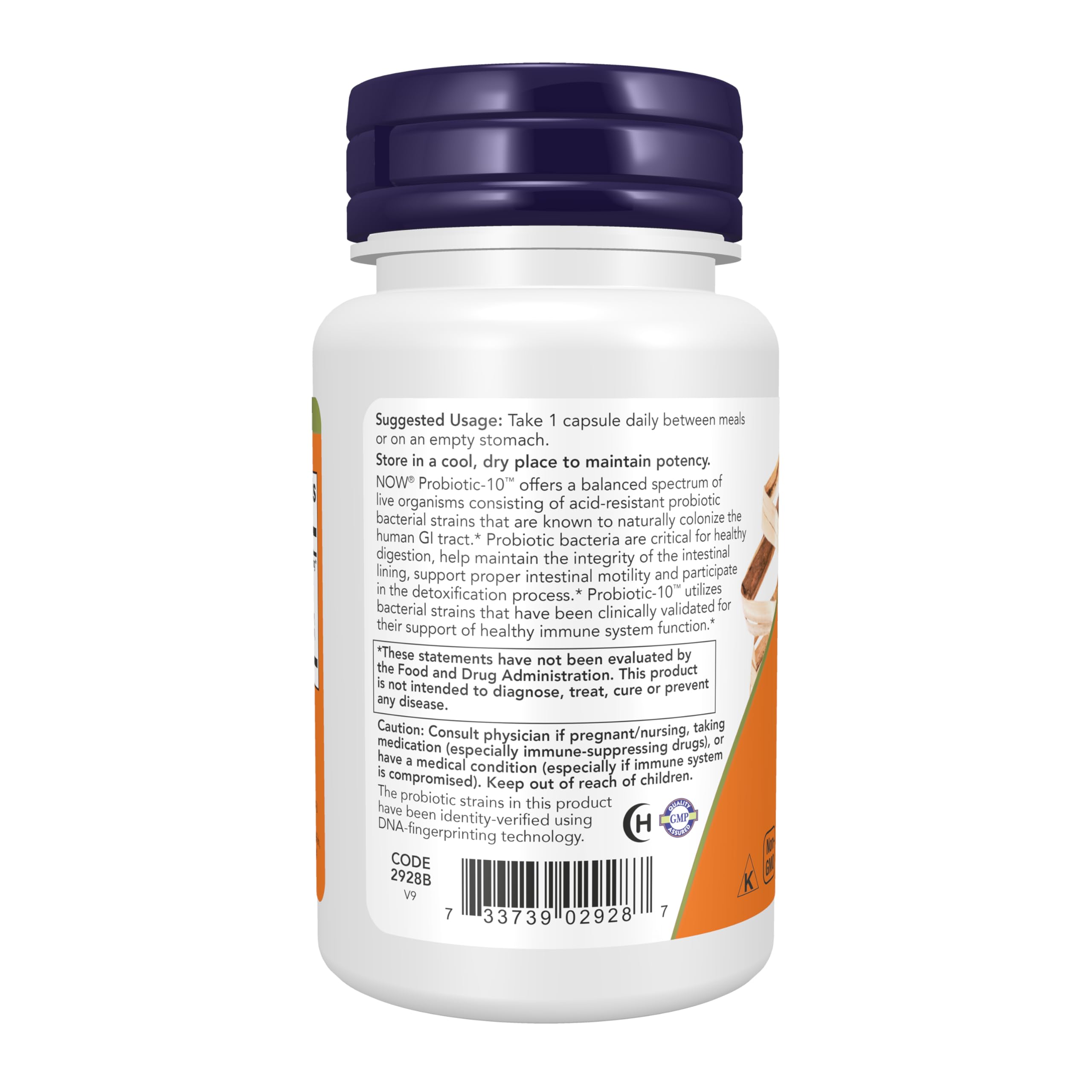 NOW Foods Supplements, Probiotic-10™, 50 Billion, with 10 Probiotic Strains, Strain Verified, 50 Veg Capsules