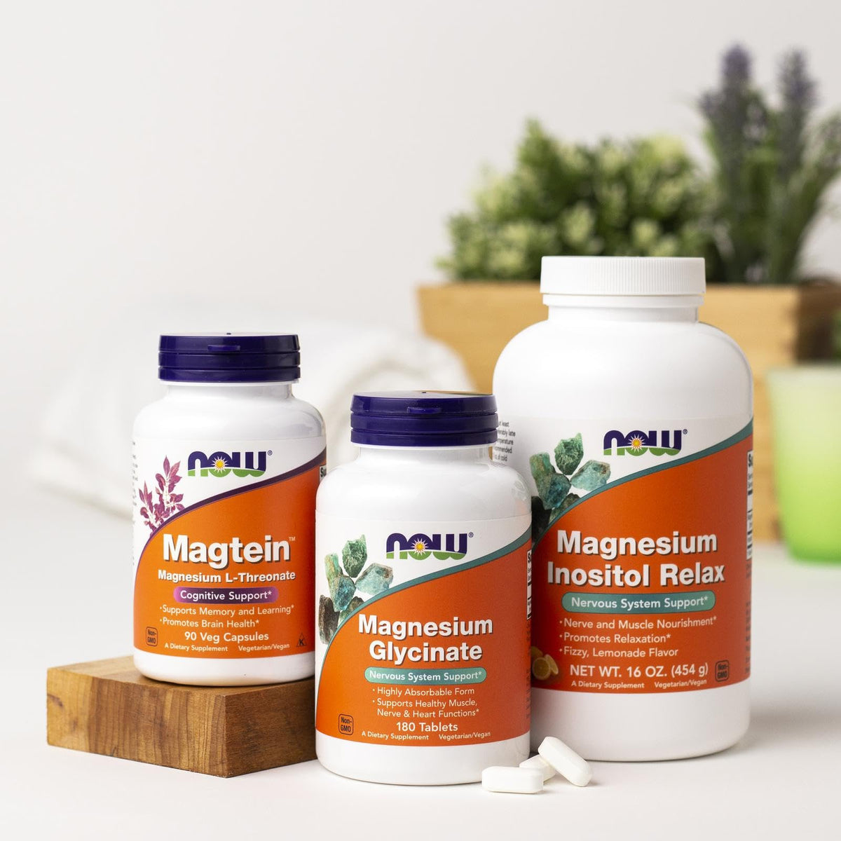 Now Supplements, Magnesium Glycinate, Highly Absorbable Form, 90 Tablets