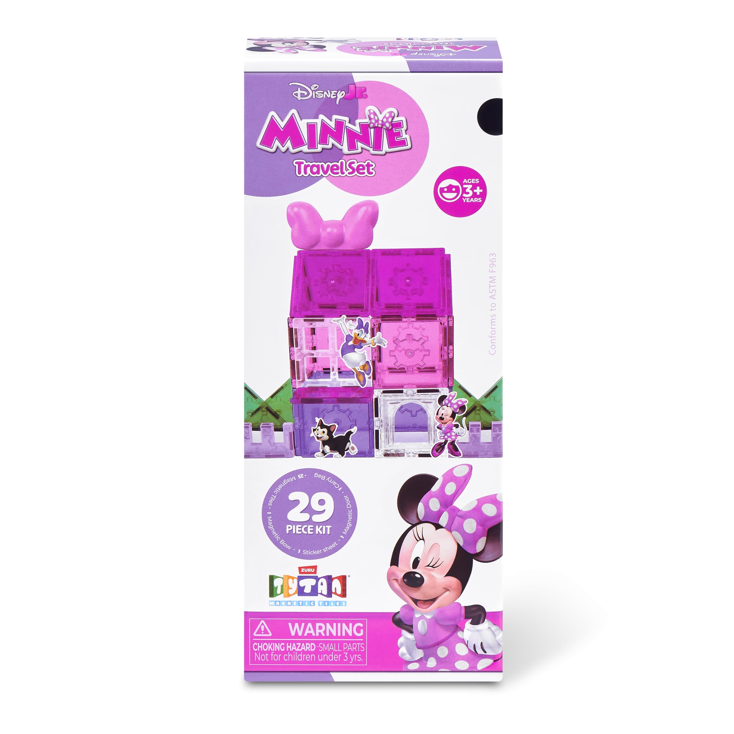 Tytan Official Disney Junior Minnie Mouse Magnetic Tile Travel Set by ZURU