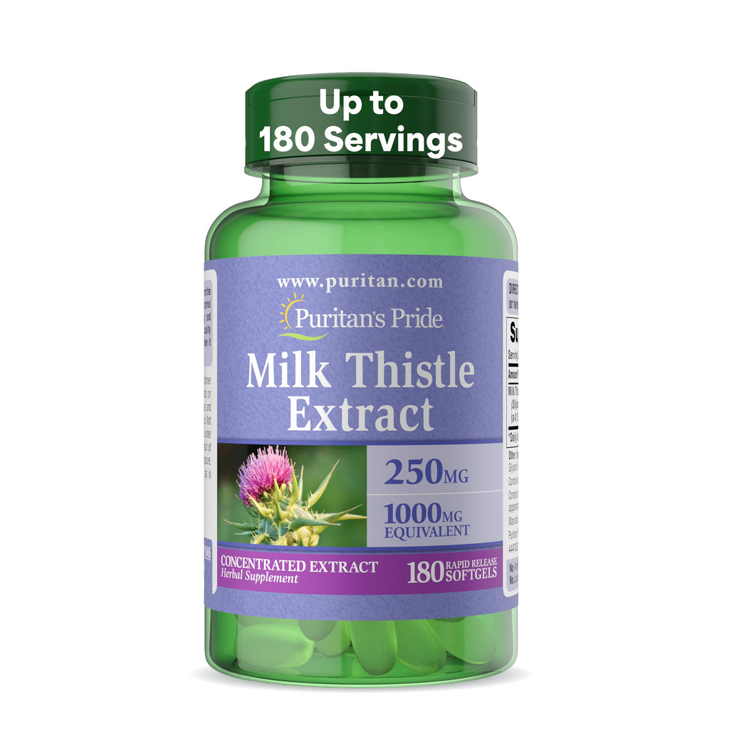 Puritan's Pride Milk Thistle Silymarin 4:1 Concentration Extract 250mg